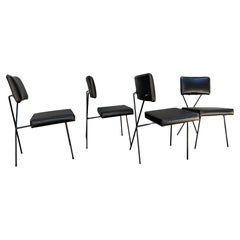 Rare chaises Tony Paul du milieu du siècle, ensemble de six chaises