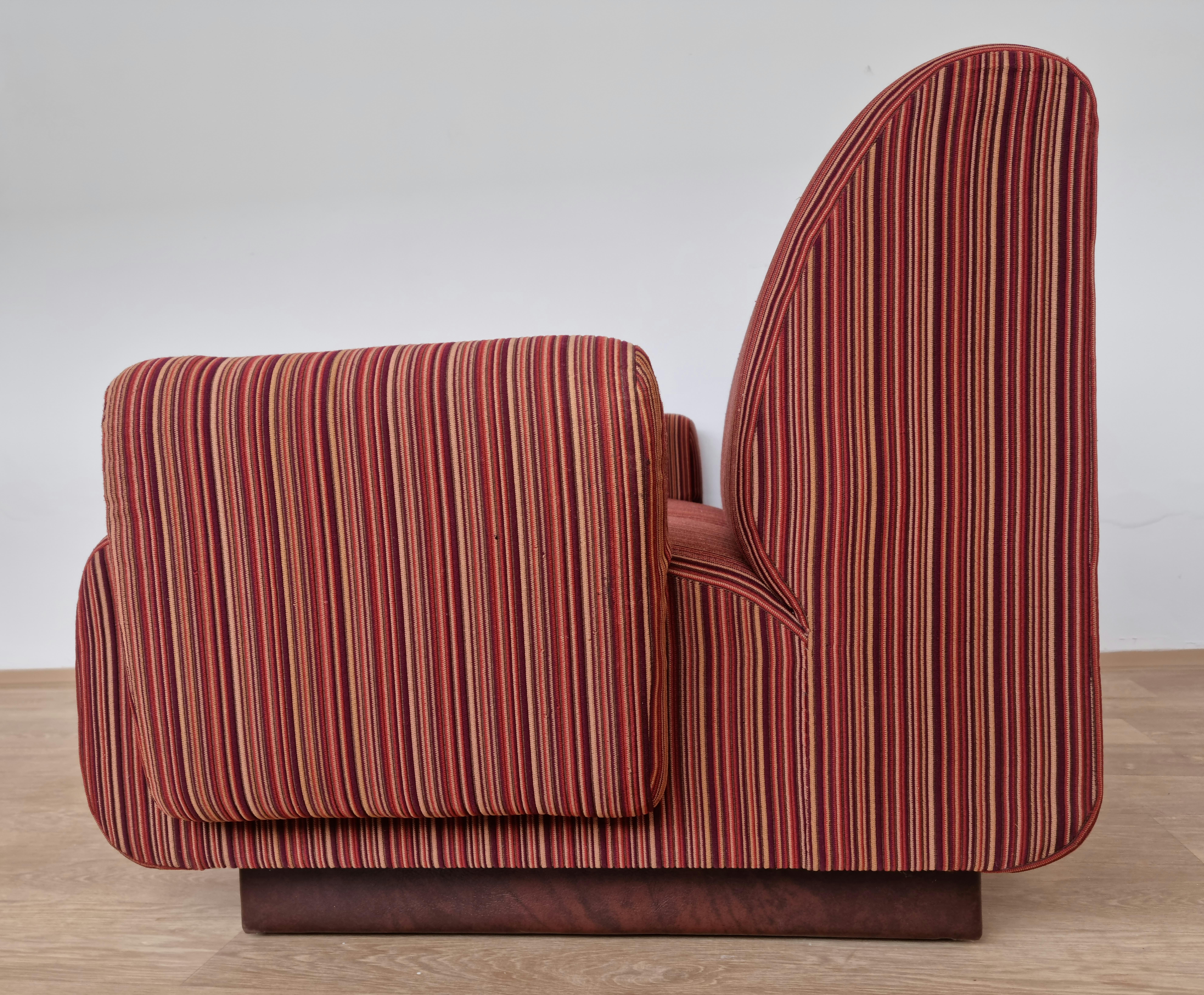 Fabric Rare Midcentury Two-Seat Sofa, Italy, 1970s