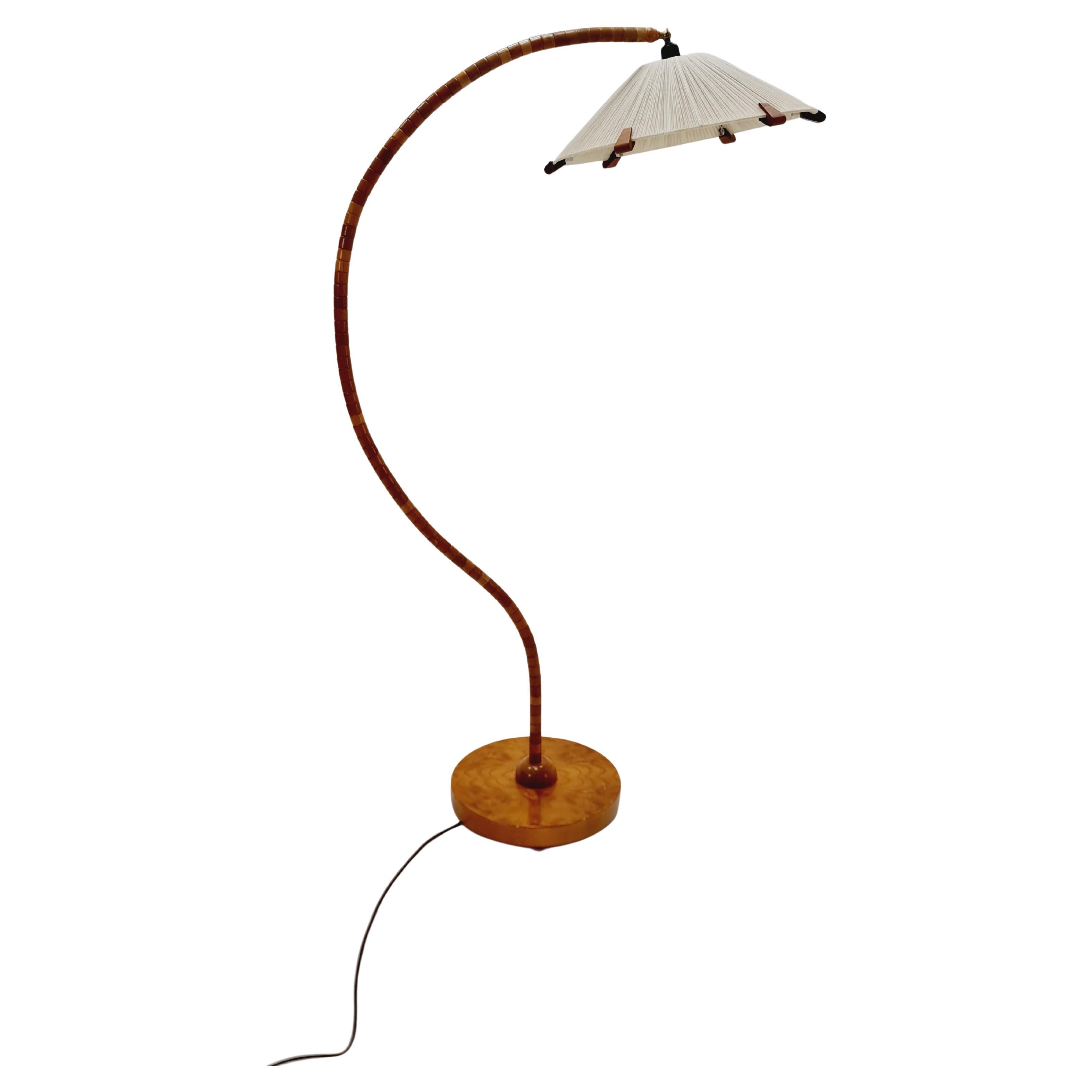 Seltene Schwanenhals-Stehlampe von Marksljöd Schweden aus der Mitte des Jahrhunderts, 1940er Jahre