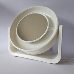 Espejo retroiluminado de pared o de mesa, muy poco común, de mediados de siglo, marca Allstar, Alemania, década de los 70