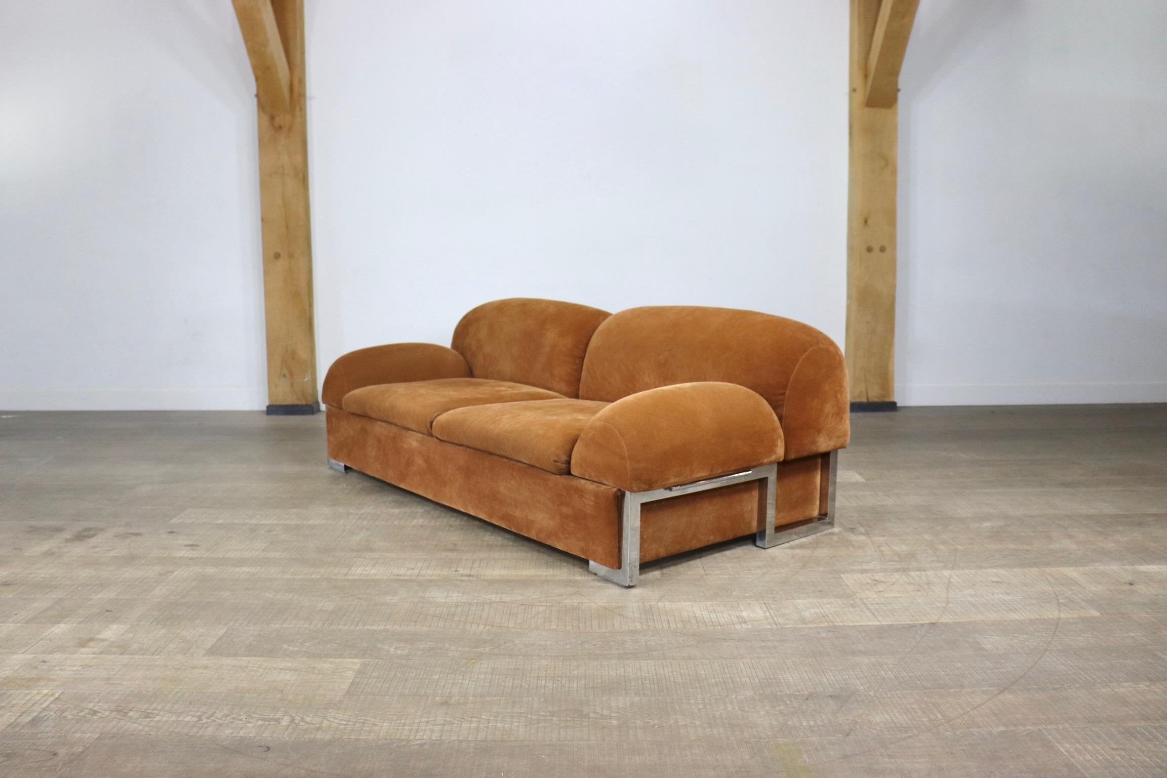 Rare Midcentury Zanotta Convertible Sofa, Italy 1970s 6