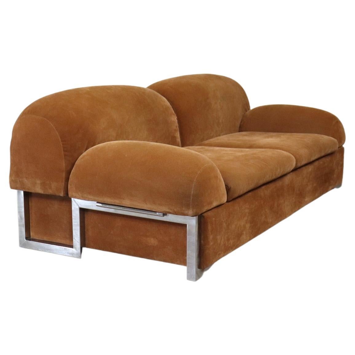 Rare Midcentury Zanotta Convertible Sofa, Italy 1970s