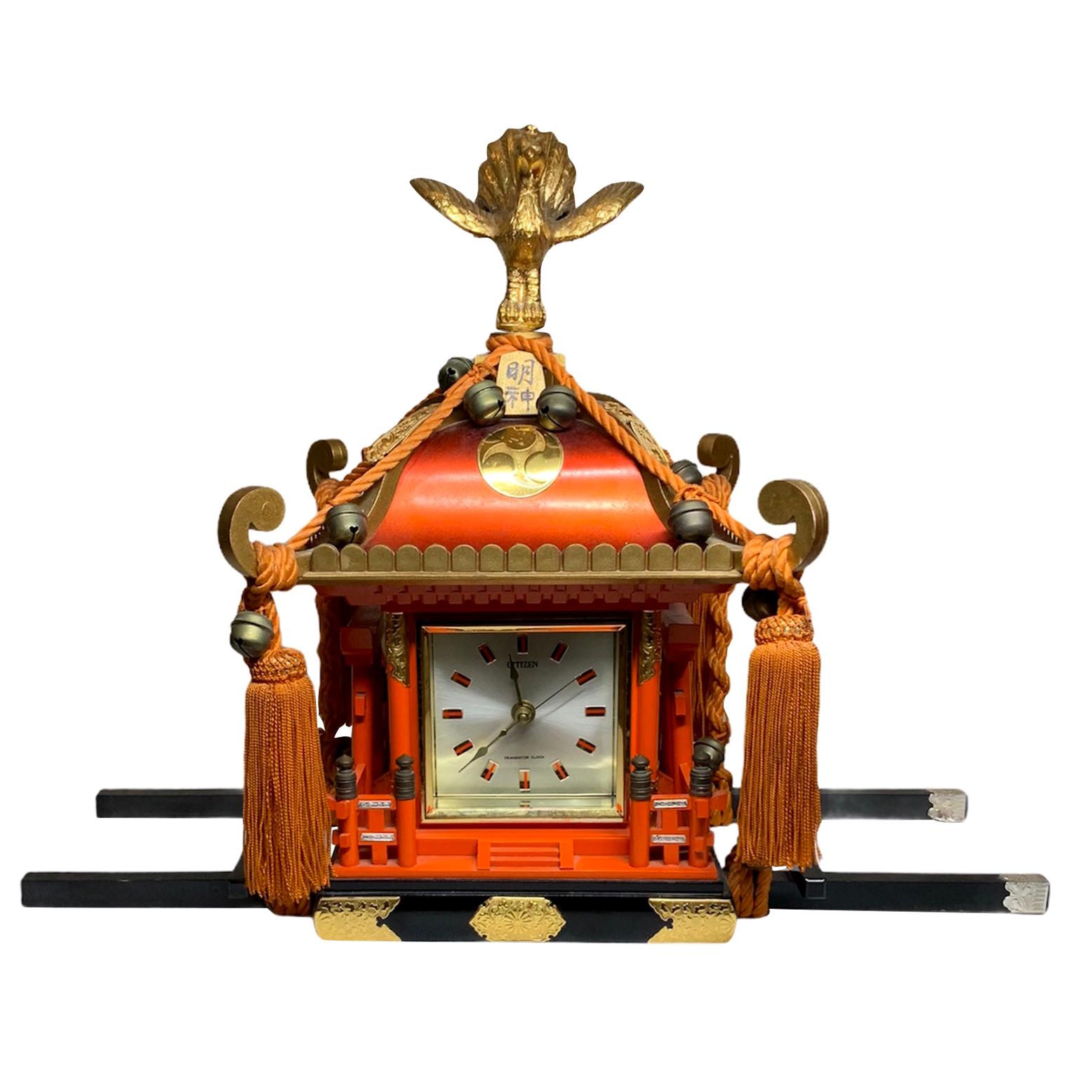 Rare Mikoshi Palanquin Citizen Clock
