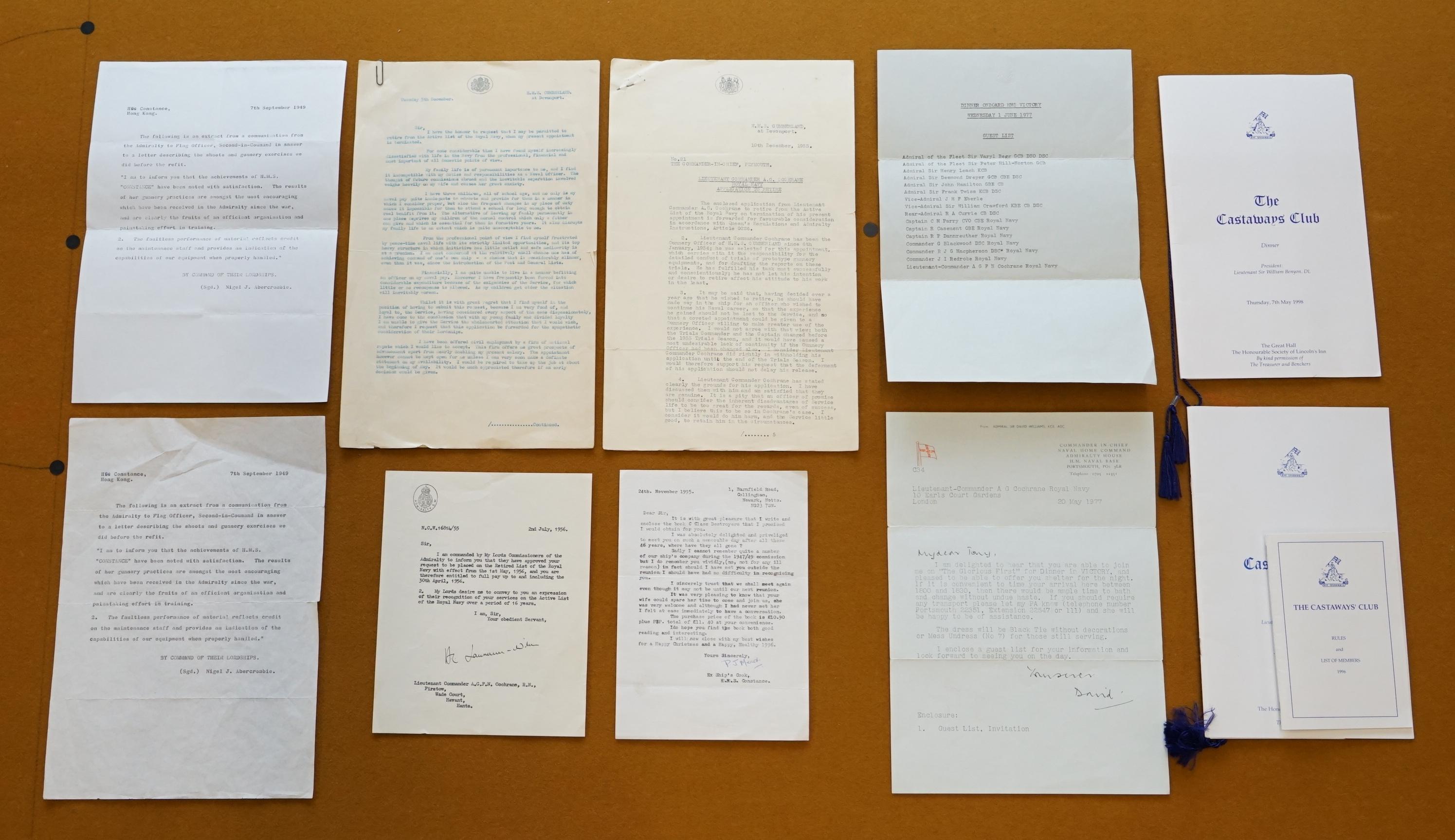 Rare Military Officers Naval Campaign Desk and Chesterfield Chair with Documents 10