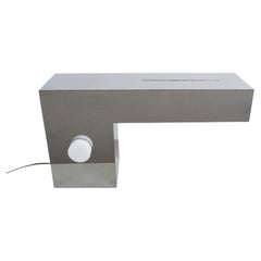 Lámpara de escritorio o de mesa cromada con brazo en voladizo, diseño exclusivo de Milo Baughman para Kovacs, modelo 3085