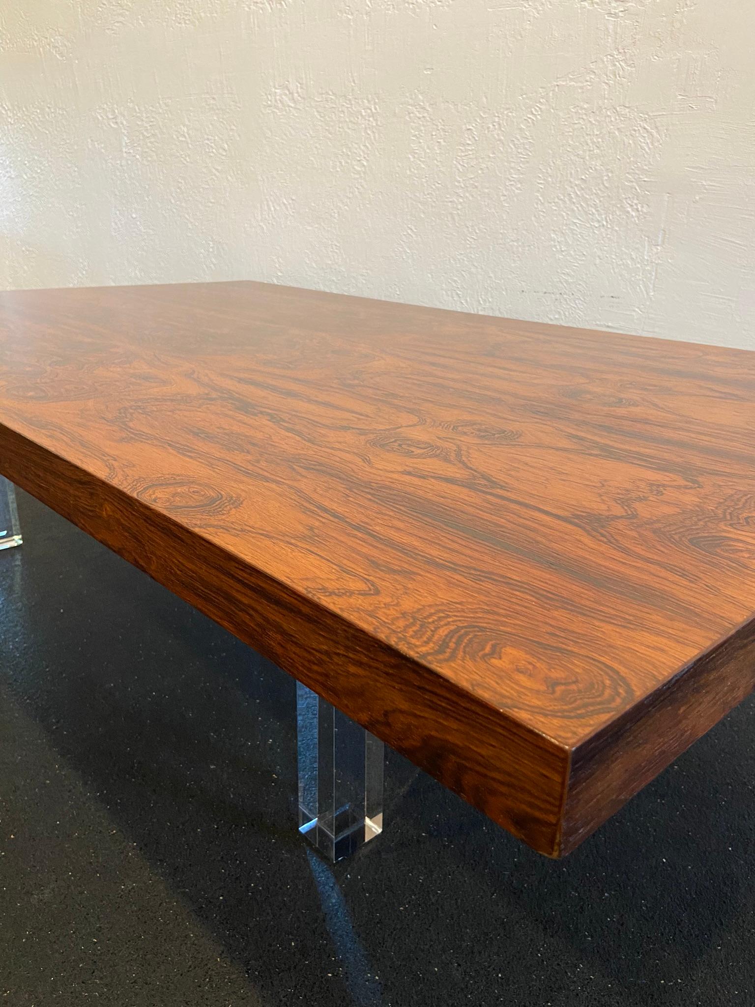 Mid-Century Modern Rare Milo Baughman for Thayer Coggin Rosewood Coffee Table For Sale