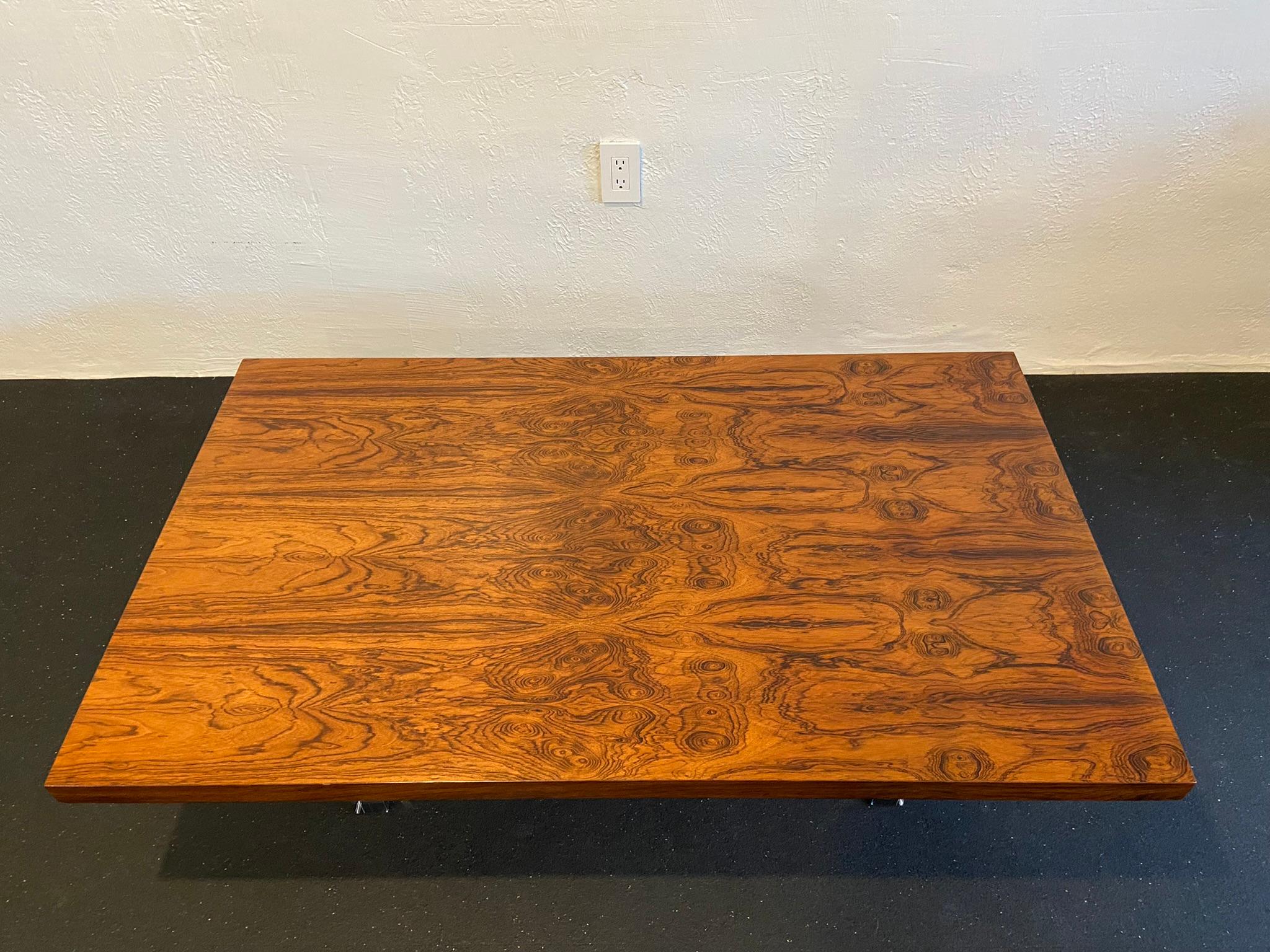 North American Rare Milo Baughman for Thayer Coggin Rosewood Coffee Table For Sale