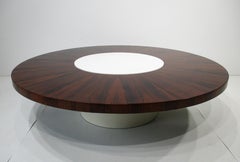 Rare Milo Baughman Rosewood Revolving Coffee Table for Thayer Coggin
