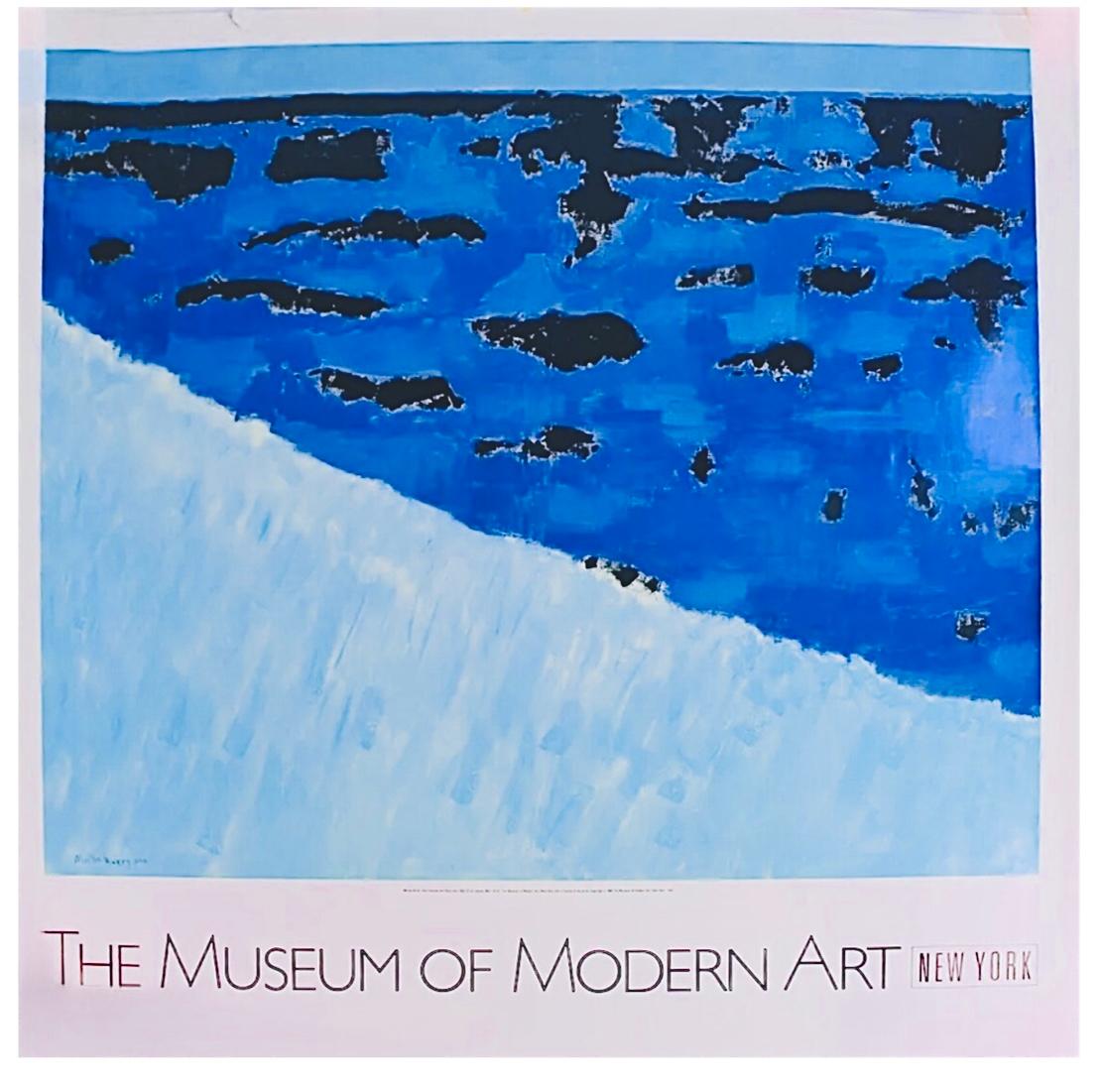 Carta Raro poster per la mostra di Milton Avery al MoMA Erbe marine e mare blu 1958 in vendita
