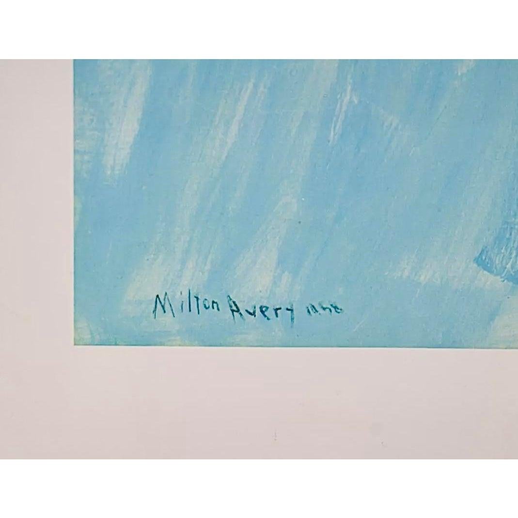 Rare Milton Avery Museum of Modern Art Exhibition Lithograph Poster Sea Grasses In Good Condition For Sale In St.Petersburg, FL