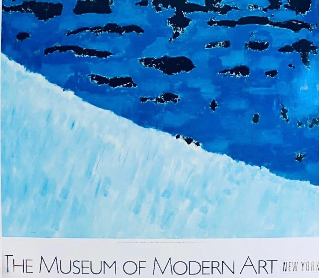 Late 20th Century Rare Milton Avery Museum of Modern Art Exhibition Lithograph Poster Sea Grasses For Sale