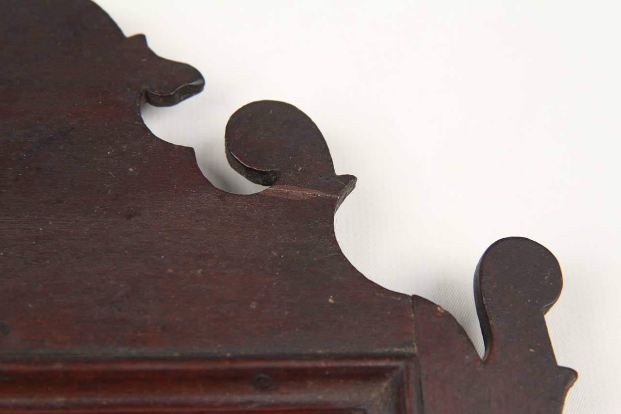 Rare Miniature Chippendale Mahogany Antique Looking Glass Dressing Mirror In Excellent Condition In Shippensburg, PA