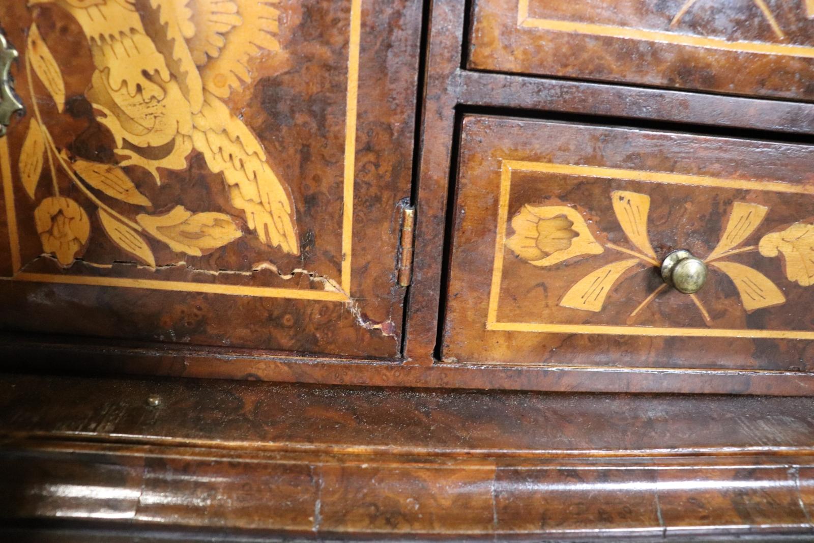 Rare boîte à échantillons ou à bijoux pour vendeur en marqueterie hollandaise miniature Bon état - En vente à Swedesboro, NJ