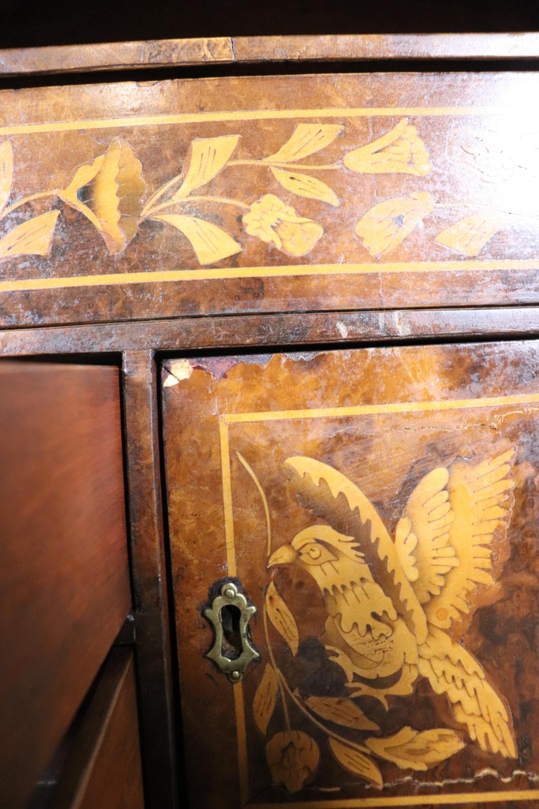 Fin du XIXe siècle Rare boîte à échantillons ou à bijoux pour vendeur en marqueterie hollandaise miniature en vente