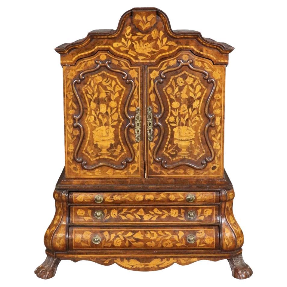 Rara miniatura intarsiata di un venditore di campioni o gioielli olandese