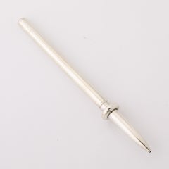 Rara penna a sfera minimalista in argento sterling, firmata Tiffany & Co. da Angela Cummings