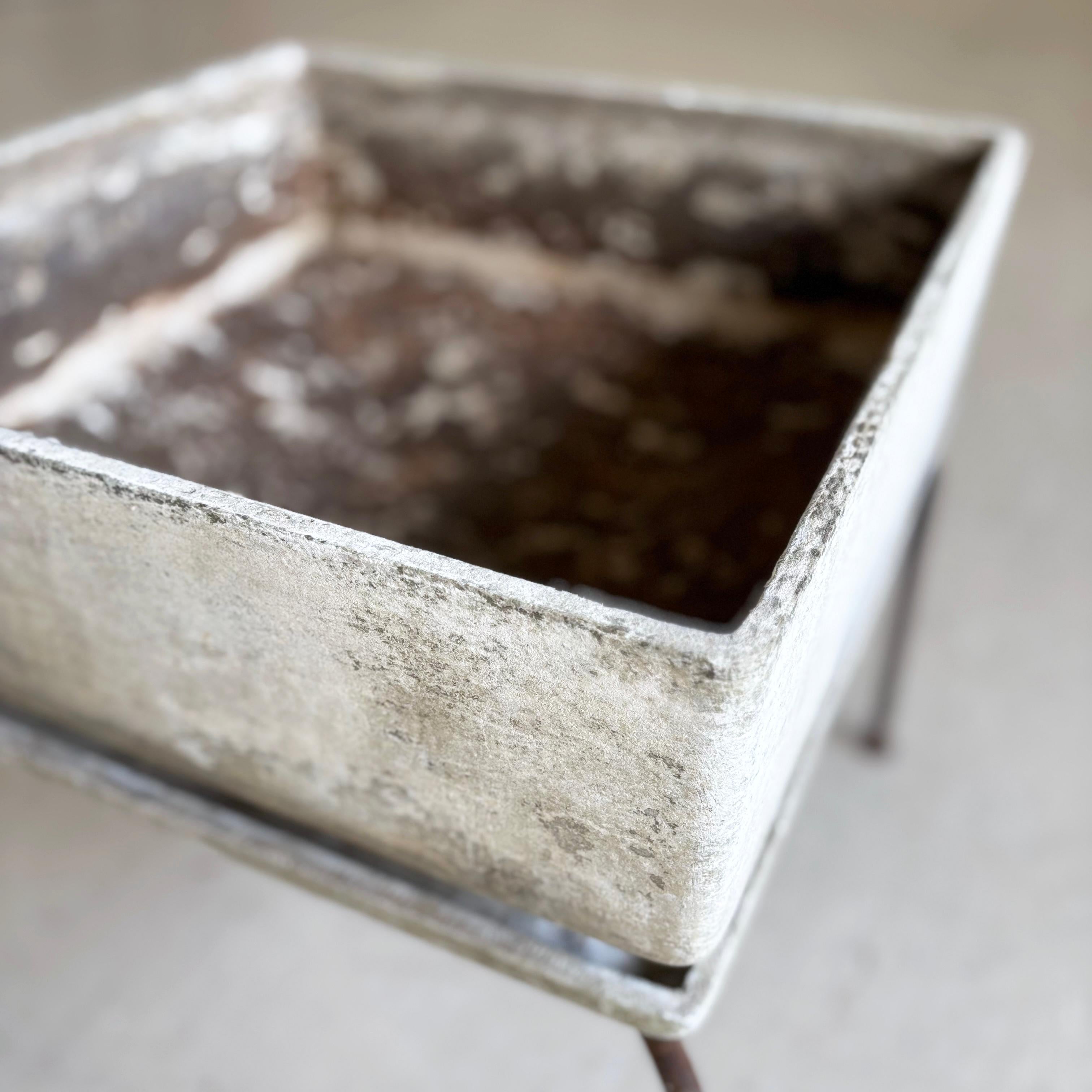 Mid-20th Century Rare Minimalist 'Caslon' concrete planter by Swiss designer, Bruno Rey, 1959 For Sale