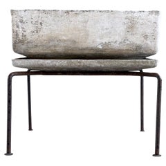 Rare Minimalist 'Caslon' concrete planter by Swiss designer, Bruno Rey, 1959