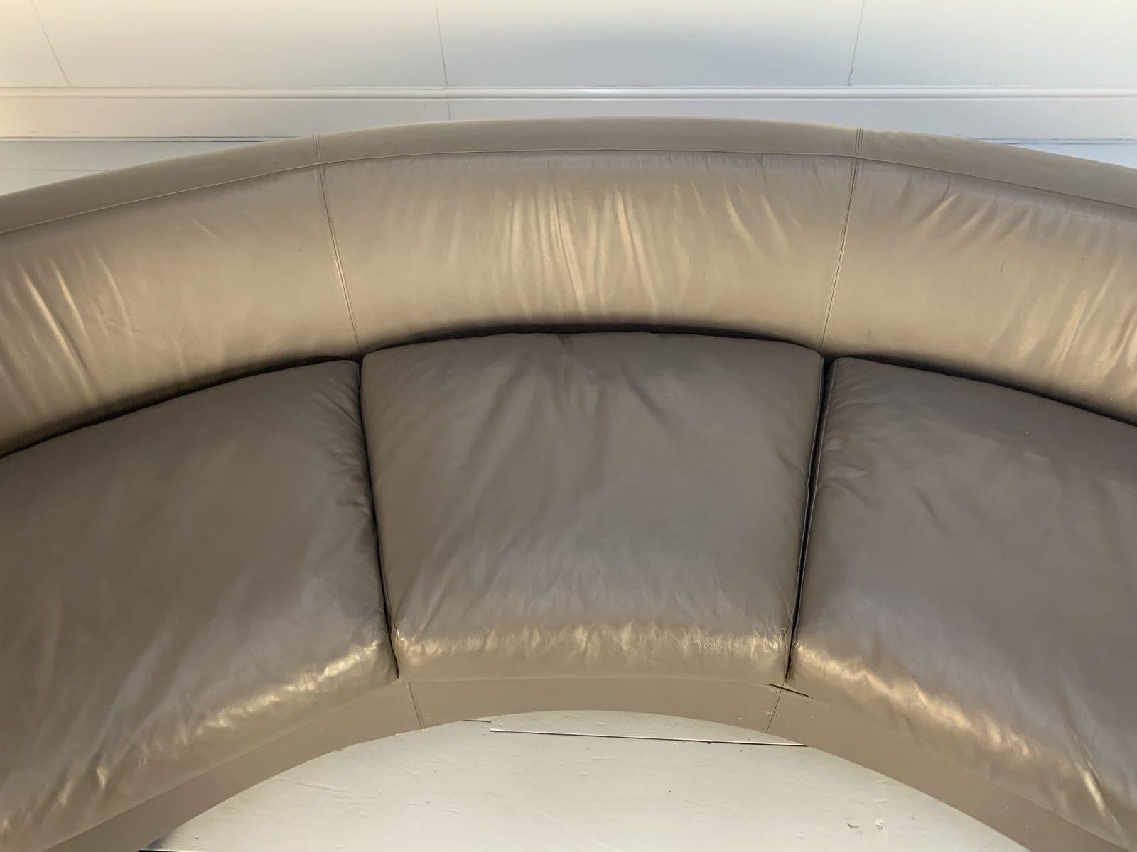 leather curved sofa