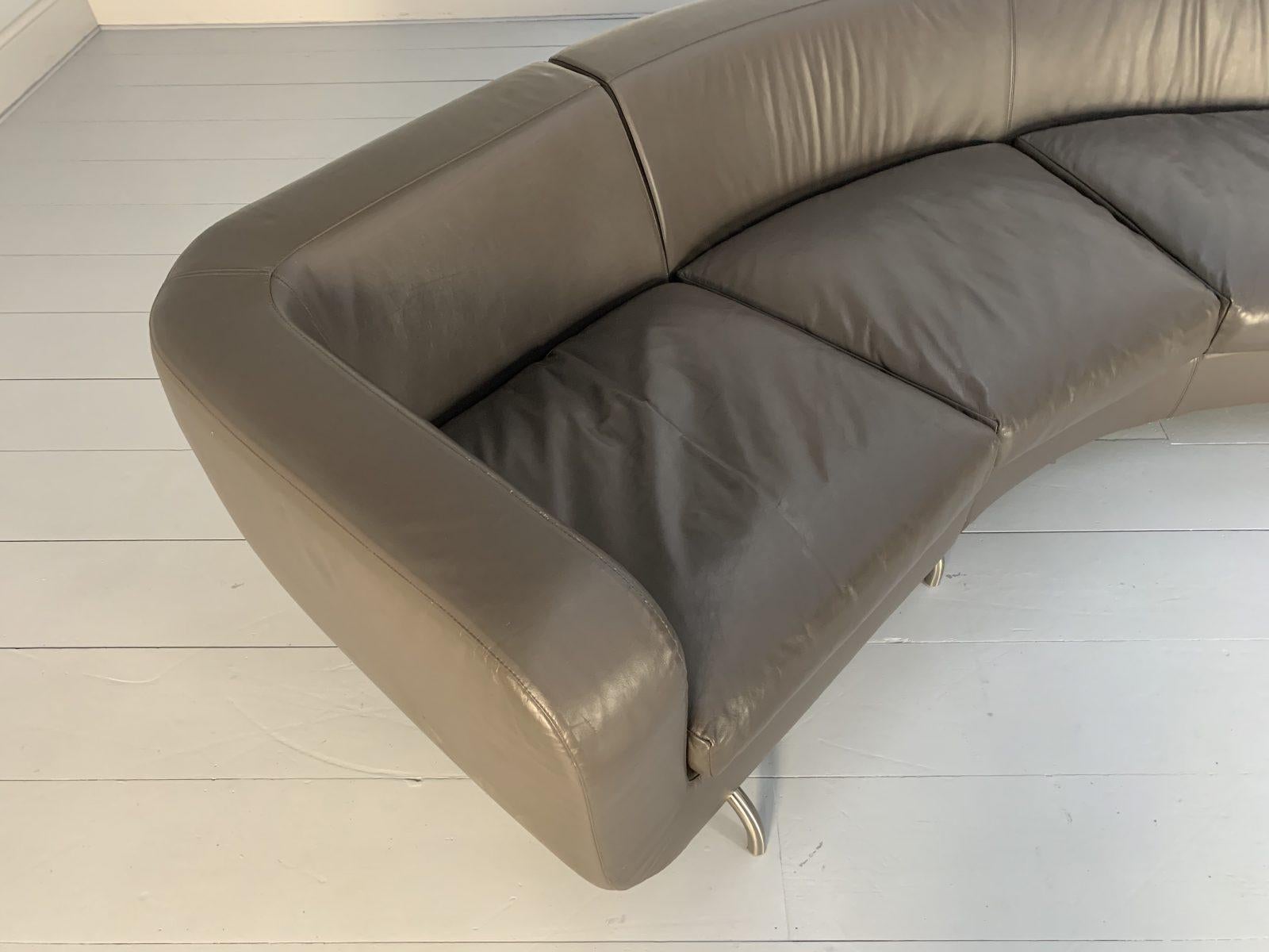 Pelle Raro divano curvo Minotti 