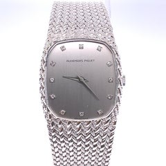 Seltene, mintfarbene, Audemars Piguet Vintage 18K Weißgold Armbanduhr