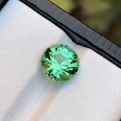 Rare Mint Green Natural Tourmaline Loose Gemstone, 2.70 Ct Round Brilliant Cut