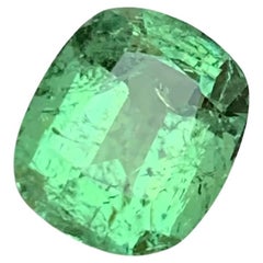 Anillo de turmalina natural verde menta Gema suelta 2,95 qt talla cojín-Joyería