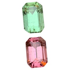 Rare Tourmaline Naturelle Vert Mint & Greene Greene, 5.60 Ct Emerald Cut-Jewelry