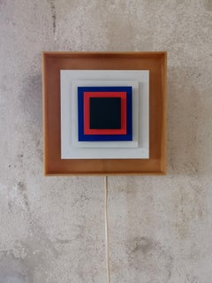 Rare mint pair of Bent Karlby Kvadrille wall lamps for Lyfa, Denmark 1960s