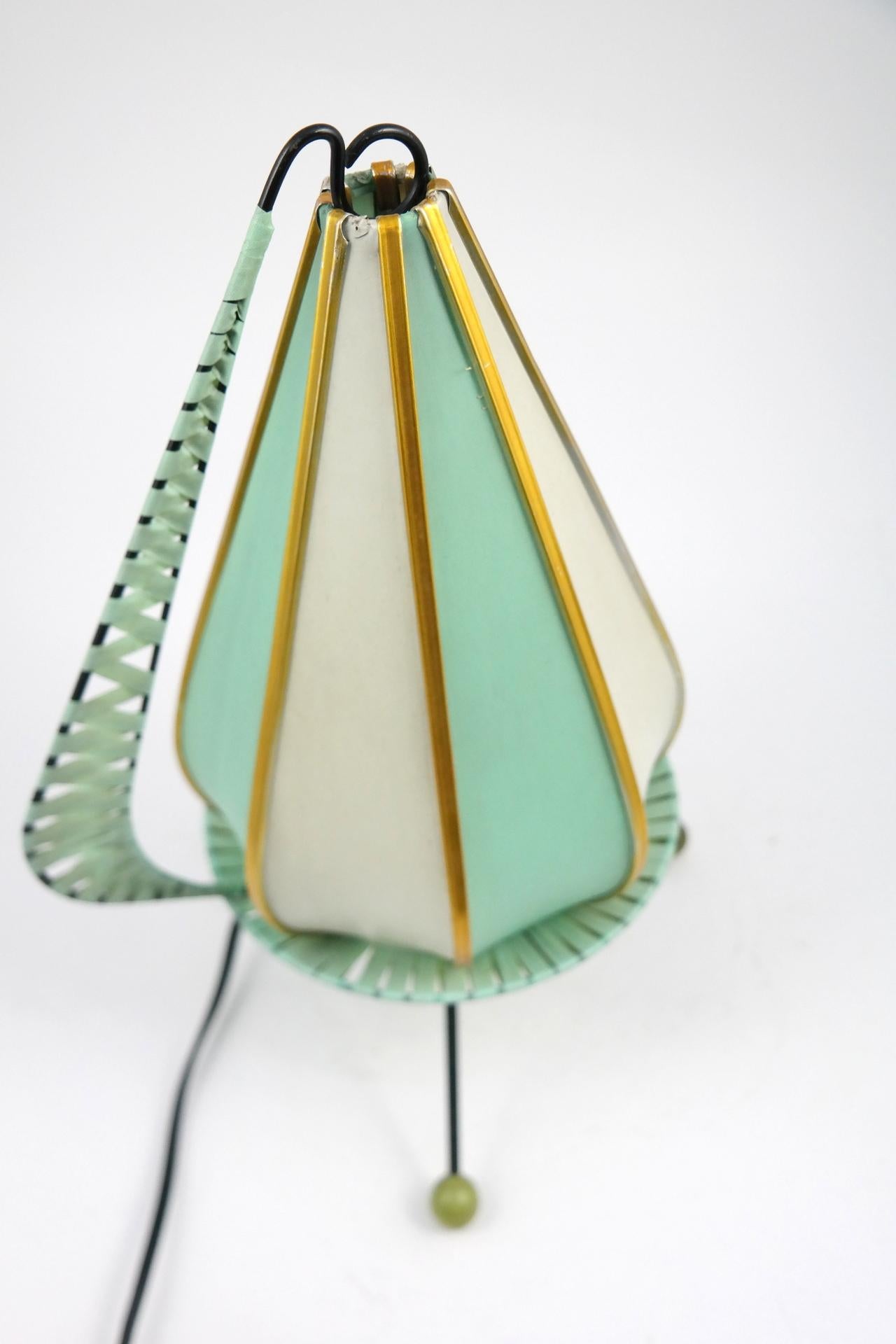 Rare mint table lamp -handmade, 1960s.