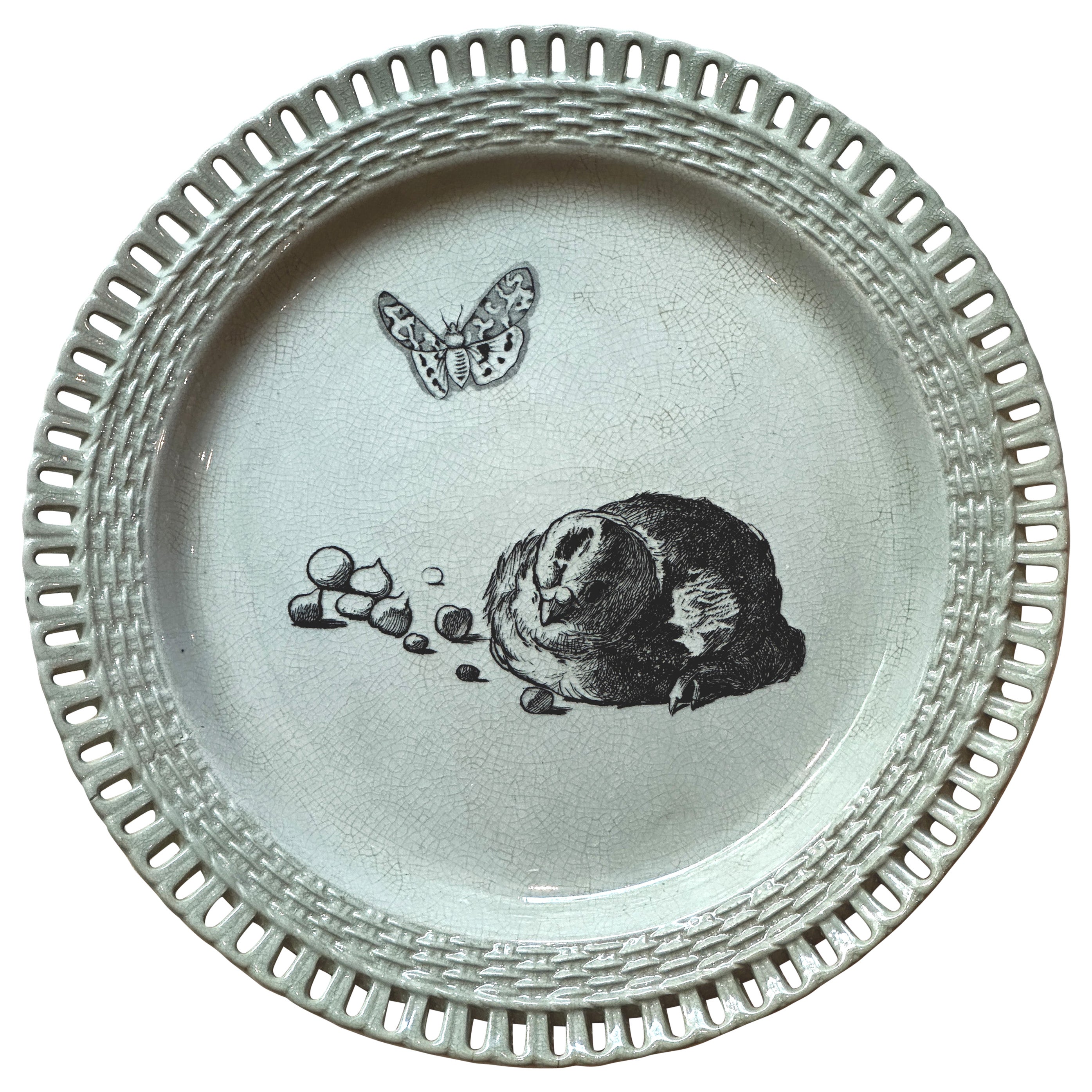 Rare Minton Aesthetic 1878 Collector
s Plate by Gustave Léonce