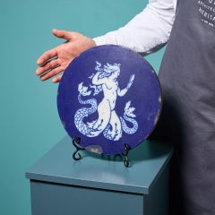 Rare Minton & Co Round Neoclassical Encaustic Tile