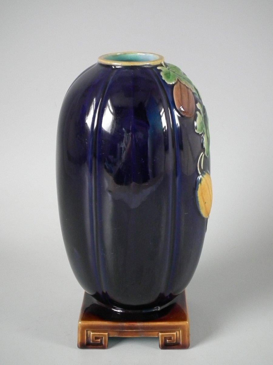 Glazed Rare Minton Majolica Flower Vase On Stand
