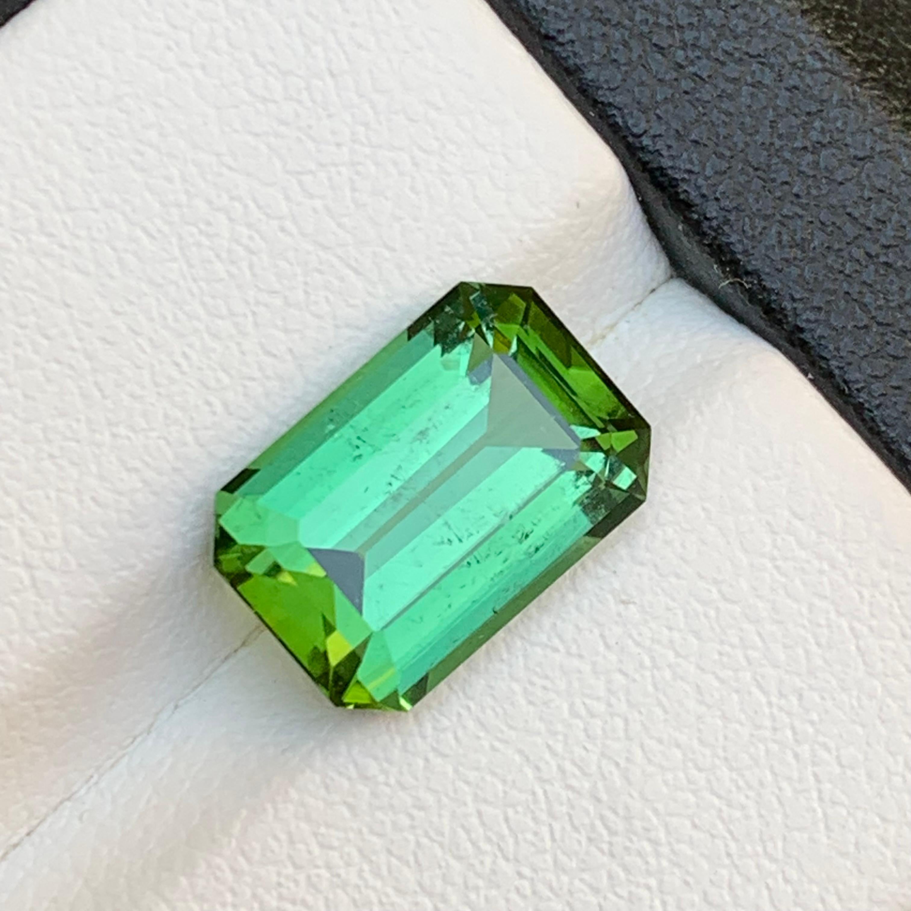 Rare Minty Green Natural Tourmaline Anneau, Pendentif Loose Gemstone 4.85 Ct-Jewelry en vente 6