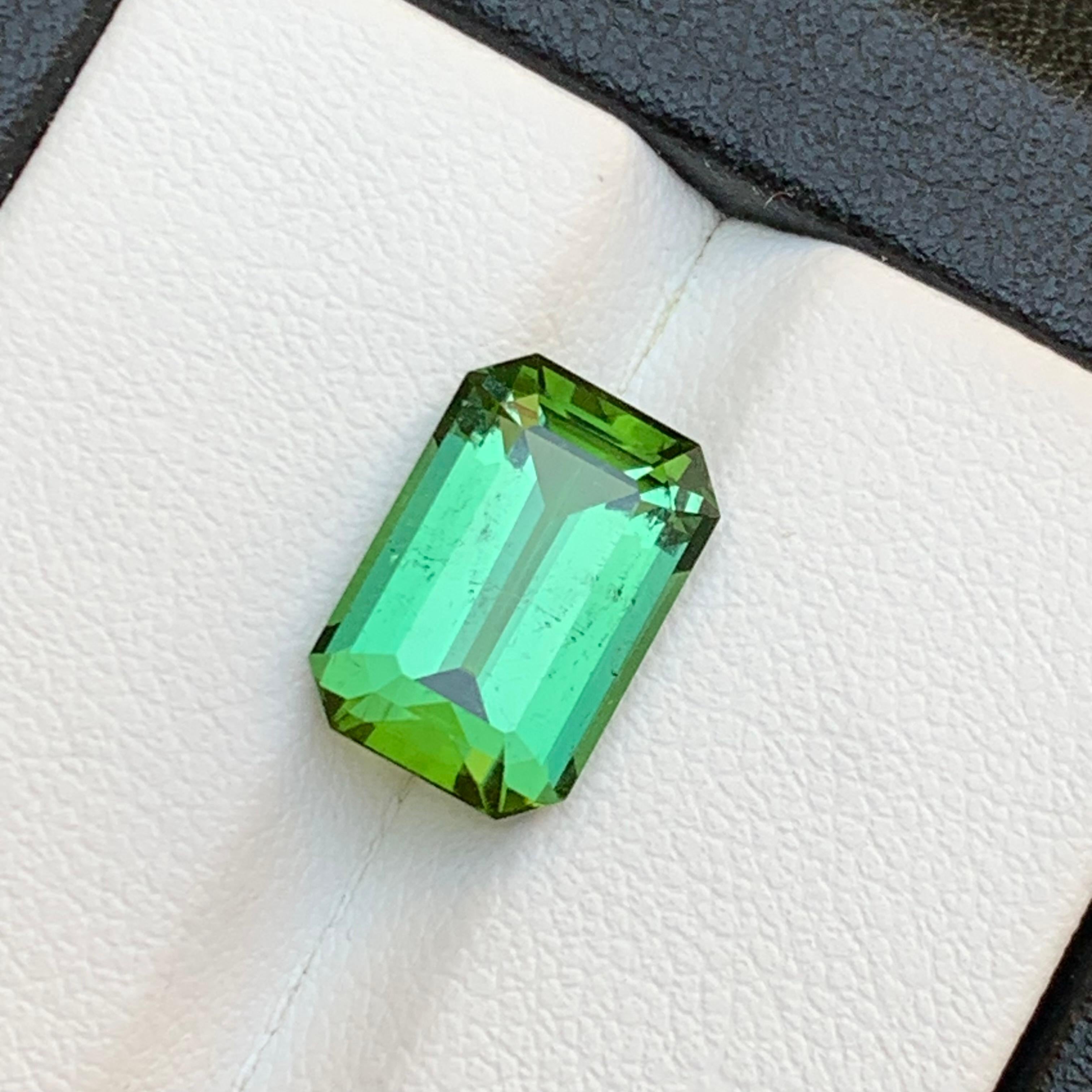 Rare Minty Green Natural Tourmaline Anneau, Pendentif Loose Gemstone 4.85 Ct-Jewelry en vente 7