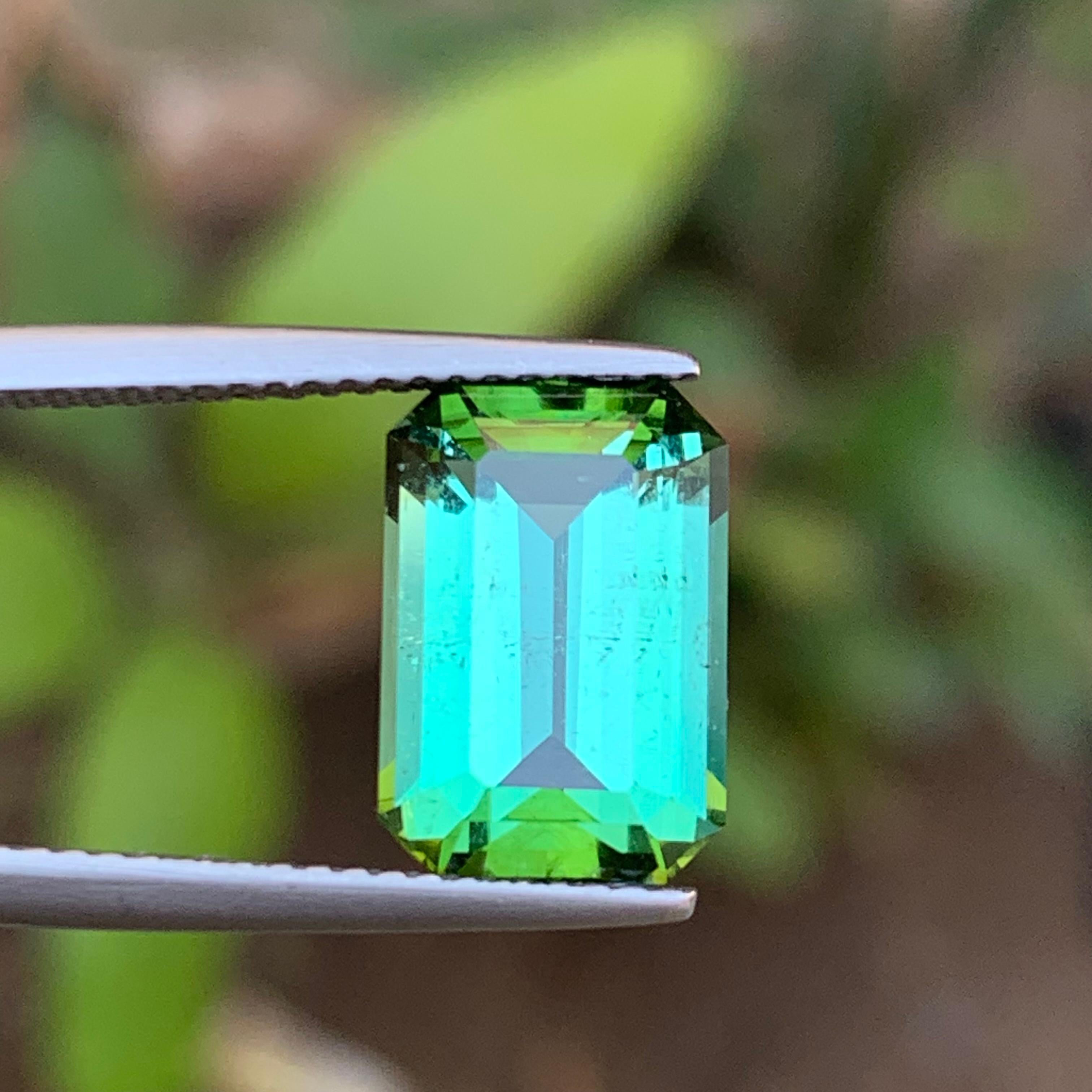 Rare Minty Green Natural Tourmaline Anneau, Pendentif Loose Gemstone 4.85 Ct-Jewelry en vente 3