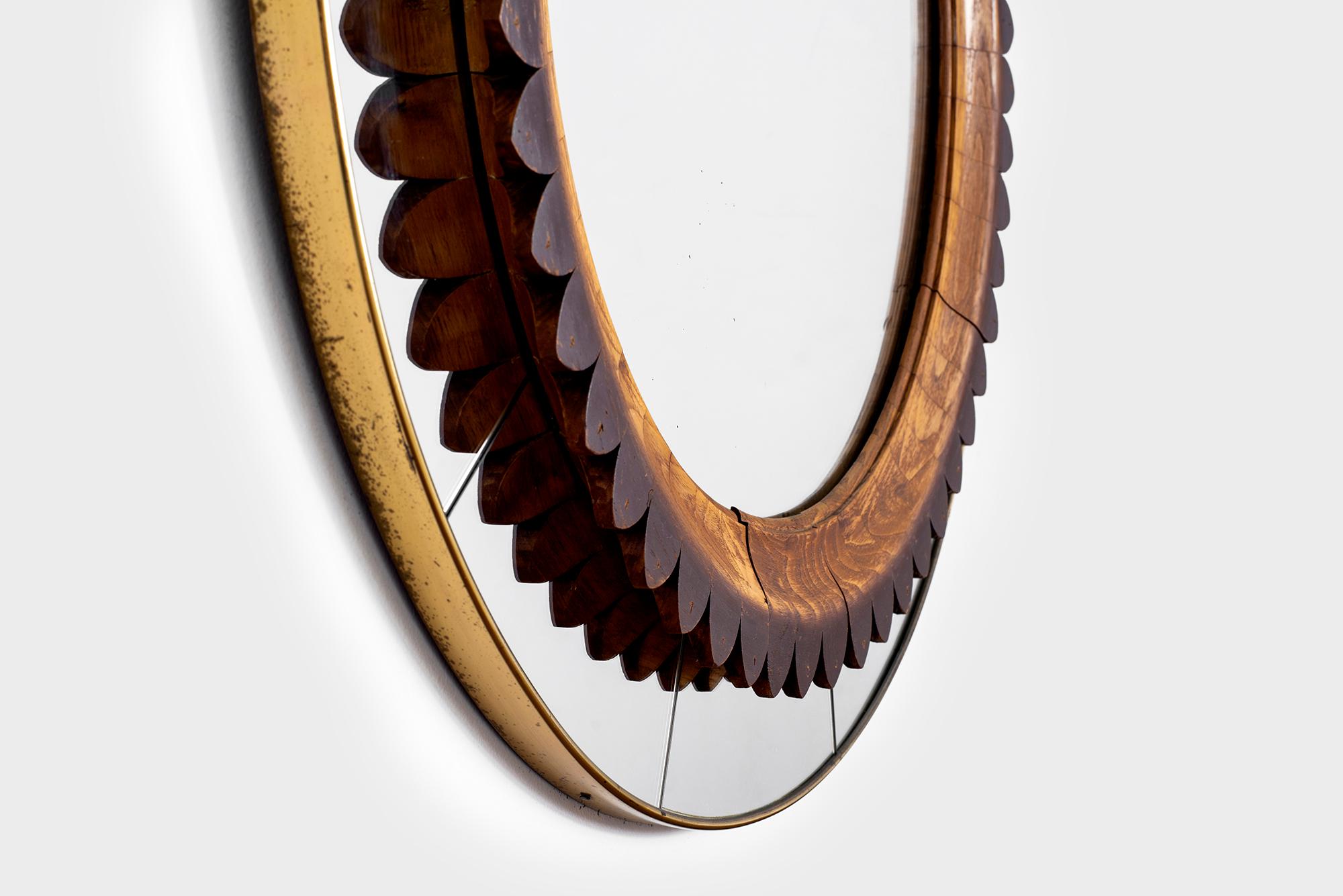 Italian Rare Mirror by Fratelli Marelli