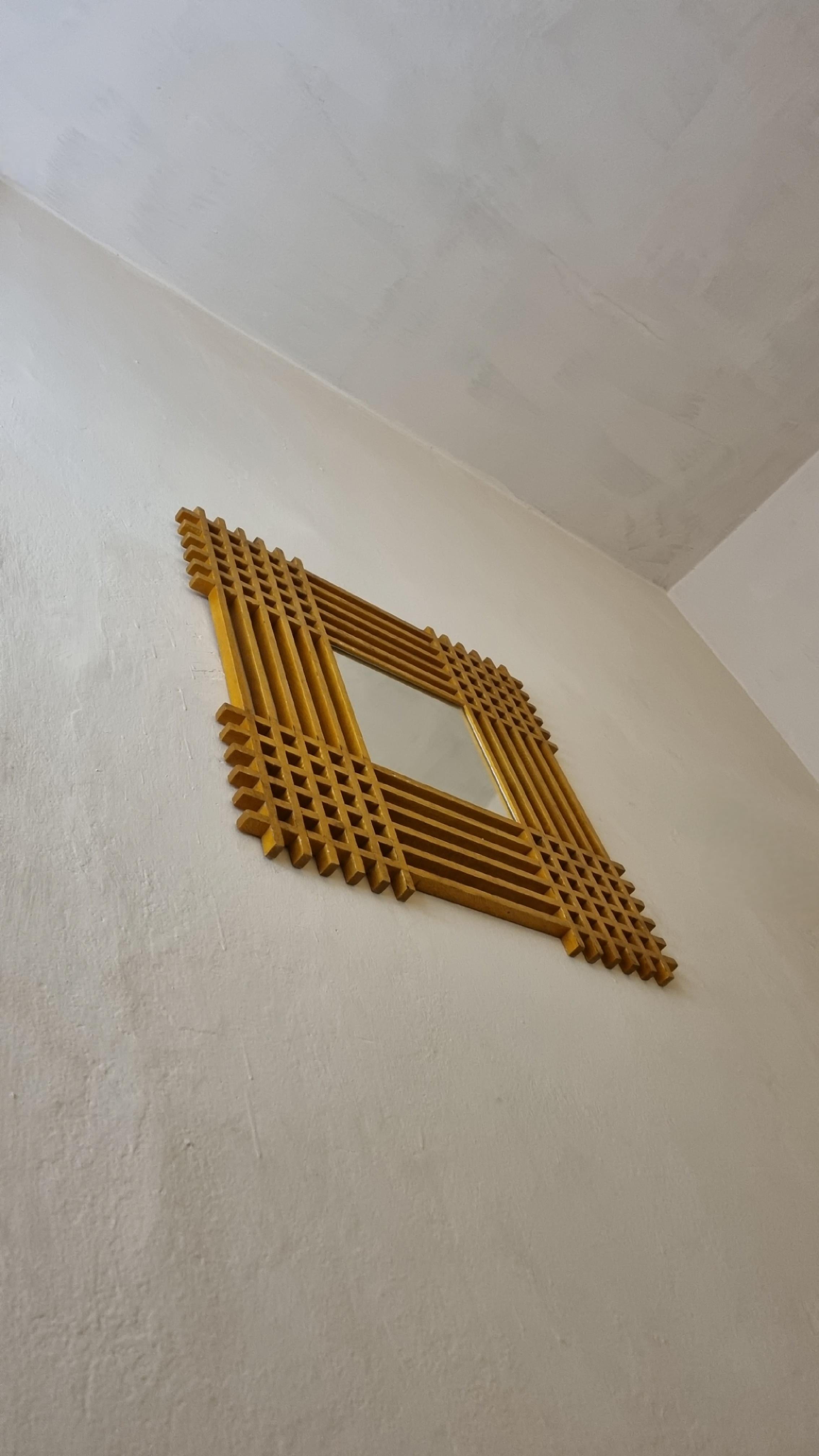 Miroir Rare miroir conçu par Ettore Sottsass pour Santambrogio & De Berti, 1959 en vente