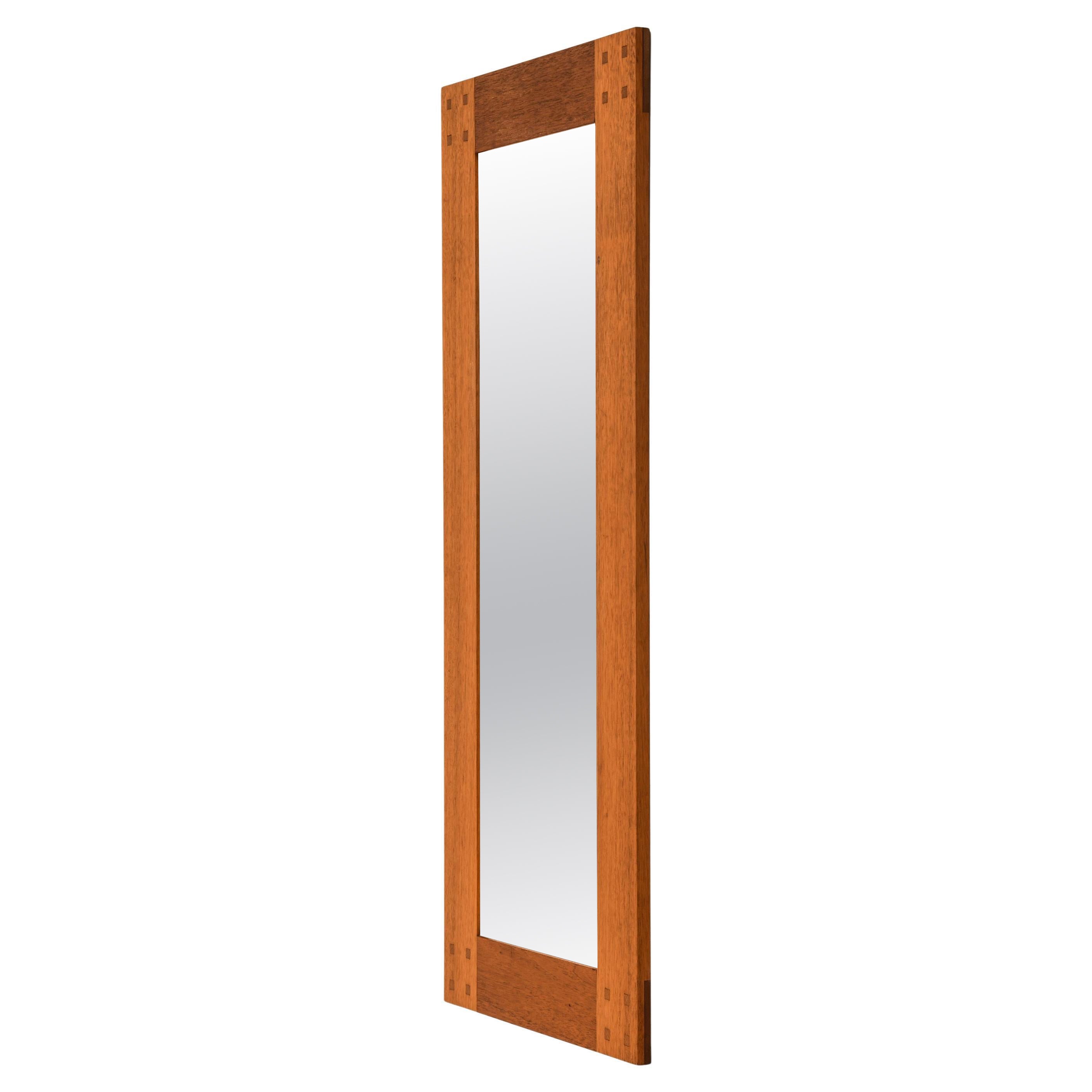Rare Mirror with Mahogany Frame by Uno 
Östen Kristiansson, 1950s For Sale