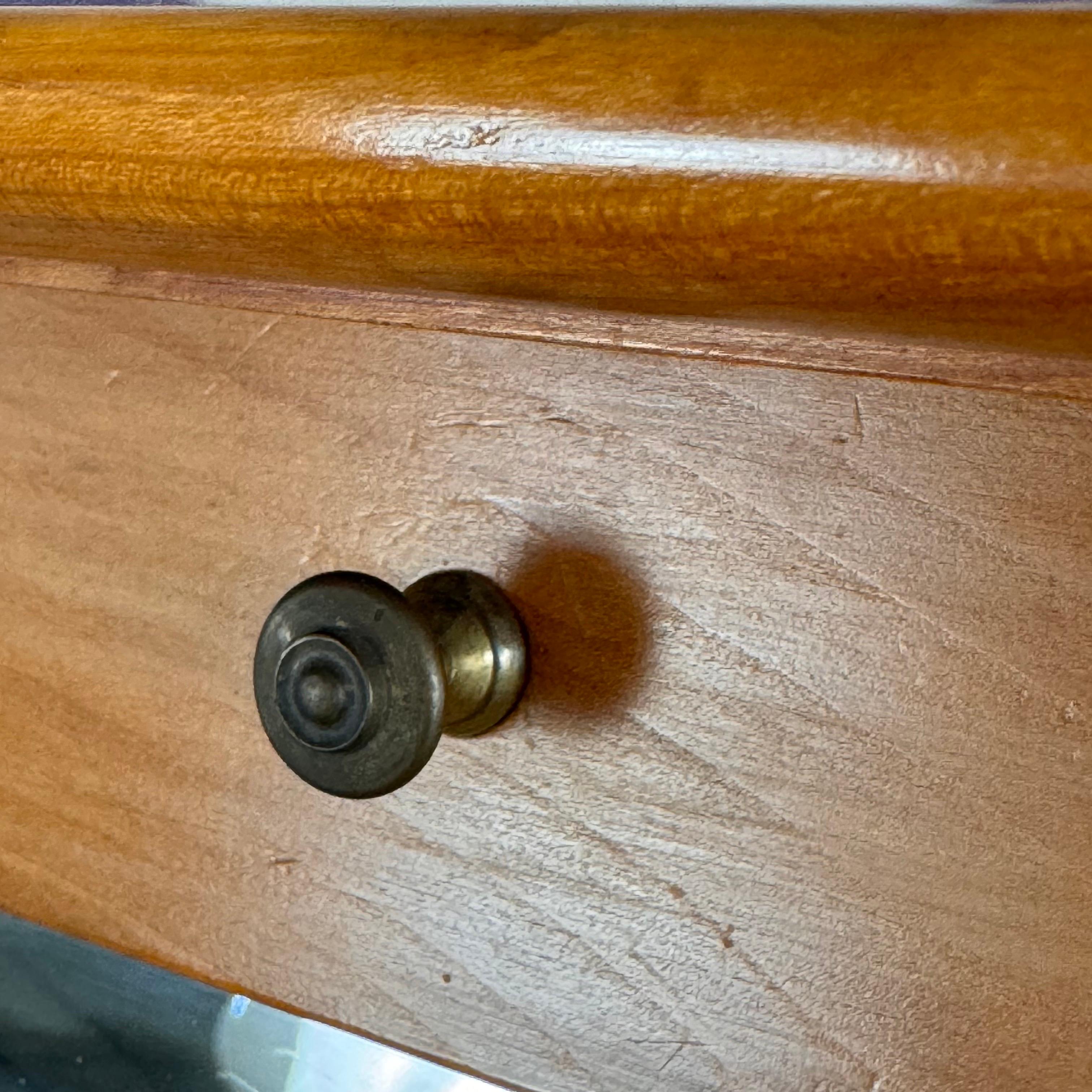 Rare console secrétaire en bois de cerisier par Carlo et Piero Zen, 1910 Bon état - En vente à Bagnolo Mella, Brescia