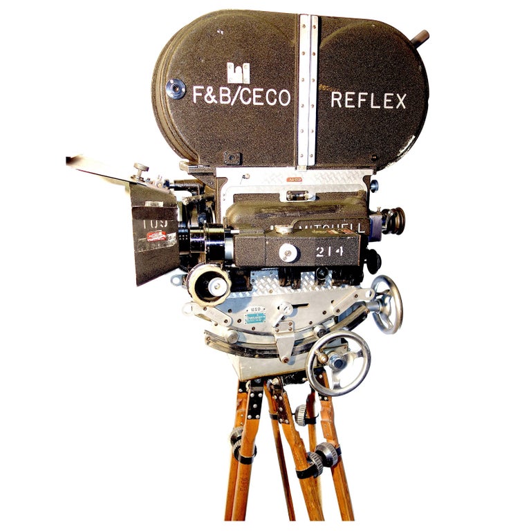 Rare Mitchell 35mm Antique Hollywood Feature Cinema Camera Package as Sculpture For Sale