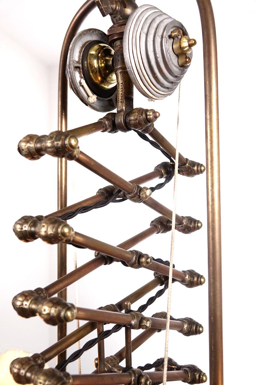 Rare Mitchell Vance Scissor Gas Lamp In Good Condition In Peekskill, NY