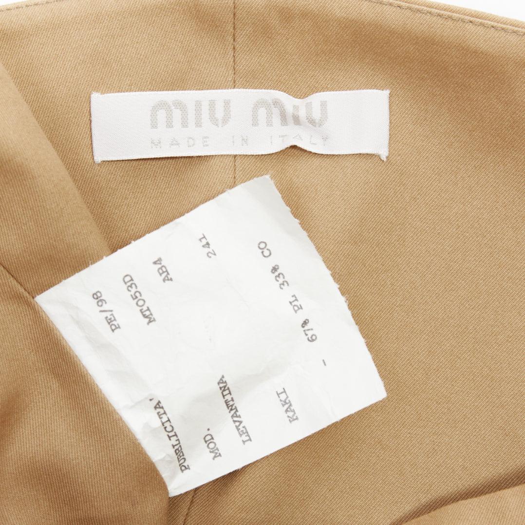 rare MIU MIU 1998 Runway Vintage khaki lace up bustier camisole top 3