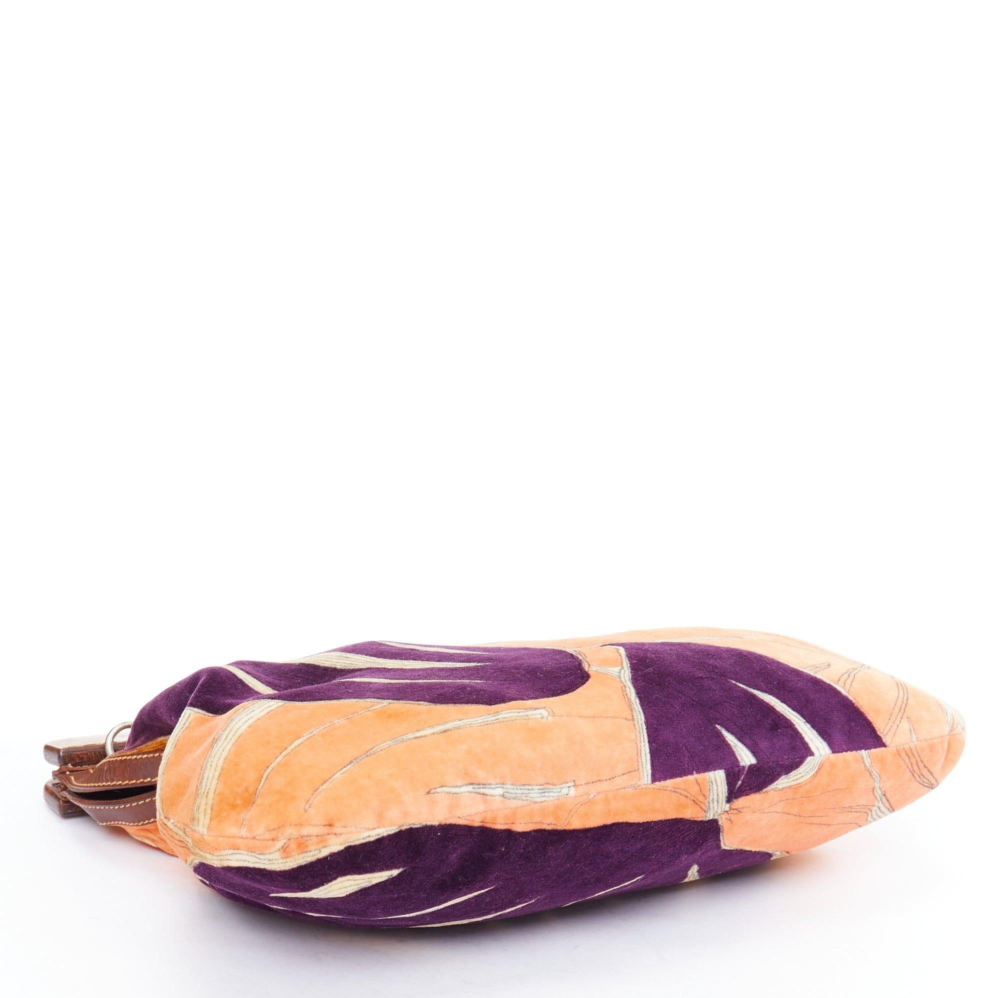 rare MIU MIU 2003 Runway purple peach velour wooden frame crossbody bag For Sale 1