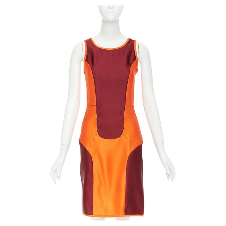 miu miu cocktail dress rare 2008 Runway Vintage Sportif geometric silk satin panelled For Sale at 1stDibs It belongs to the Size:19 Formal dresses neutral abaya Off-the-Shoulder Long Gold Prom