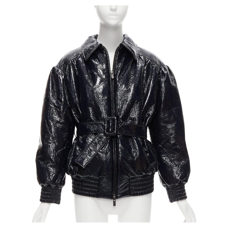 Miu Miu crystal-embellished cropped biker jacket - Black