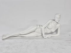 Rare Mod 1970s Vintage Fashion Female Model Mannequin - Articulated Lying Pose