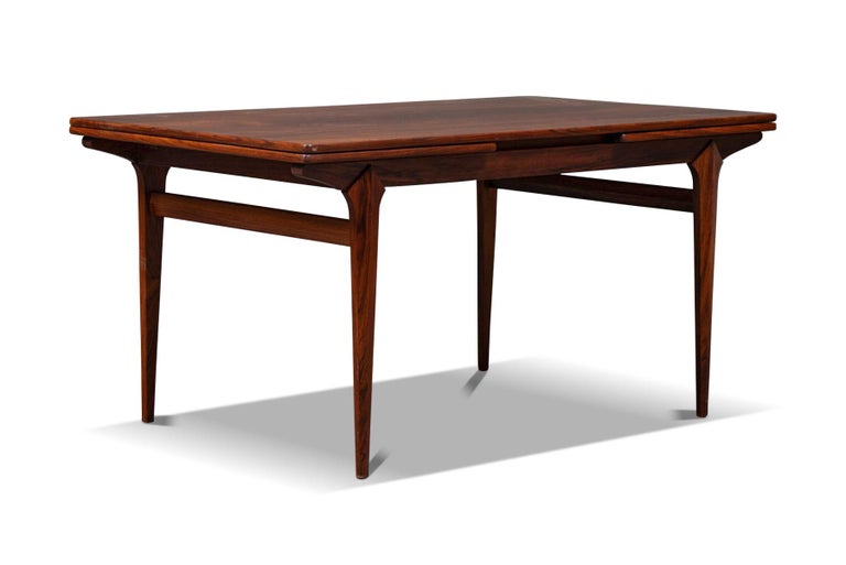 Rare Model 10 Draw Leaf Dining Table In, Johannes Andersen Dining Table