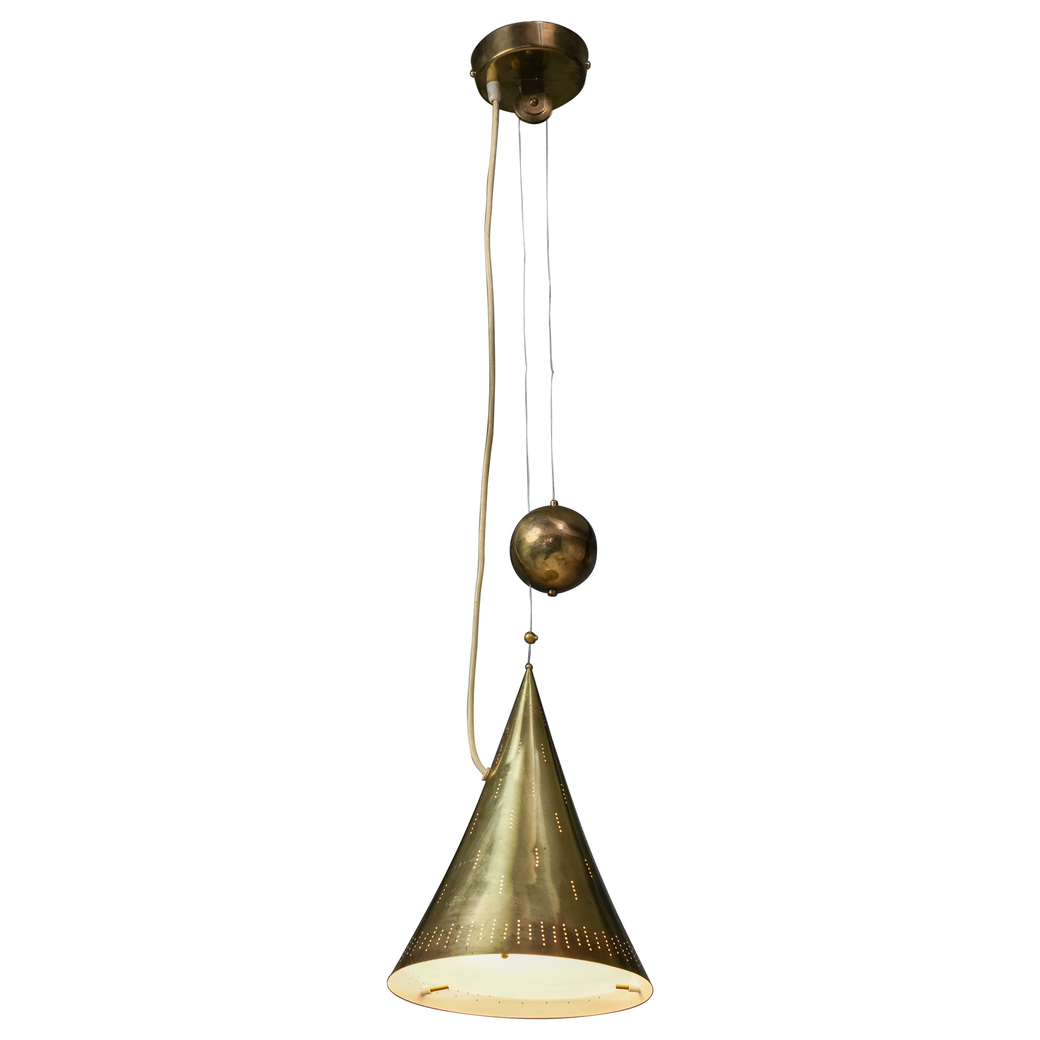 Rare Model 10220 Counterweight Pendant, Paavo Tynell, Taito Oy, 1940/1950s