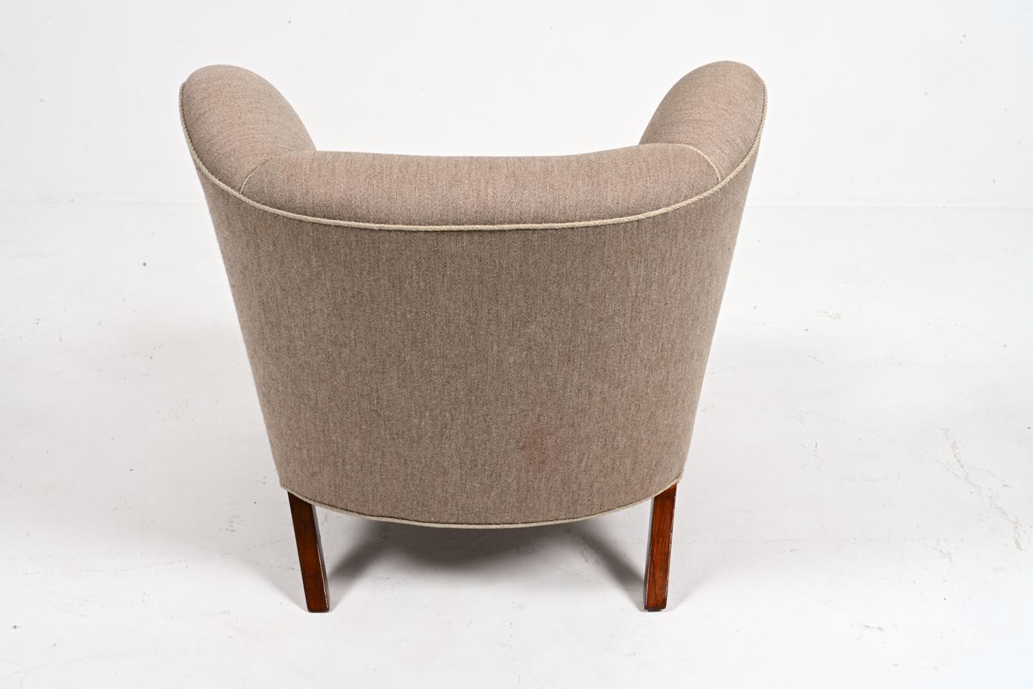 Wool Rare Model 107 Chair by Viggo Boesen for Slagelse Mobelvaerk, Denmark, c. 1940's For Sale